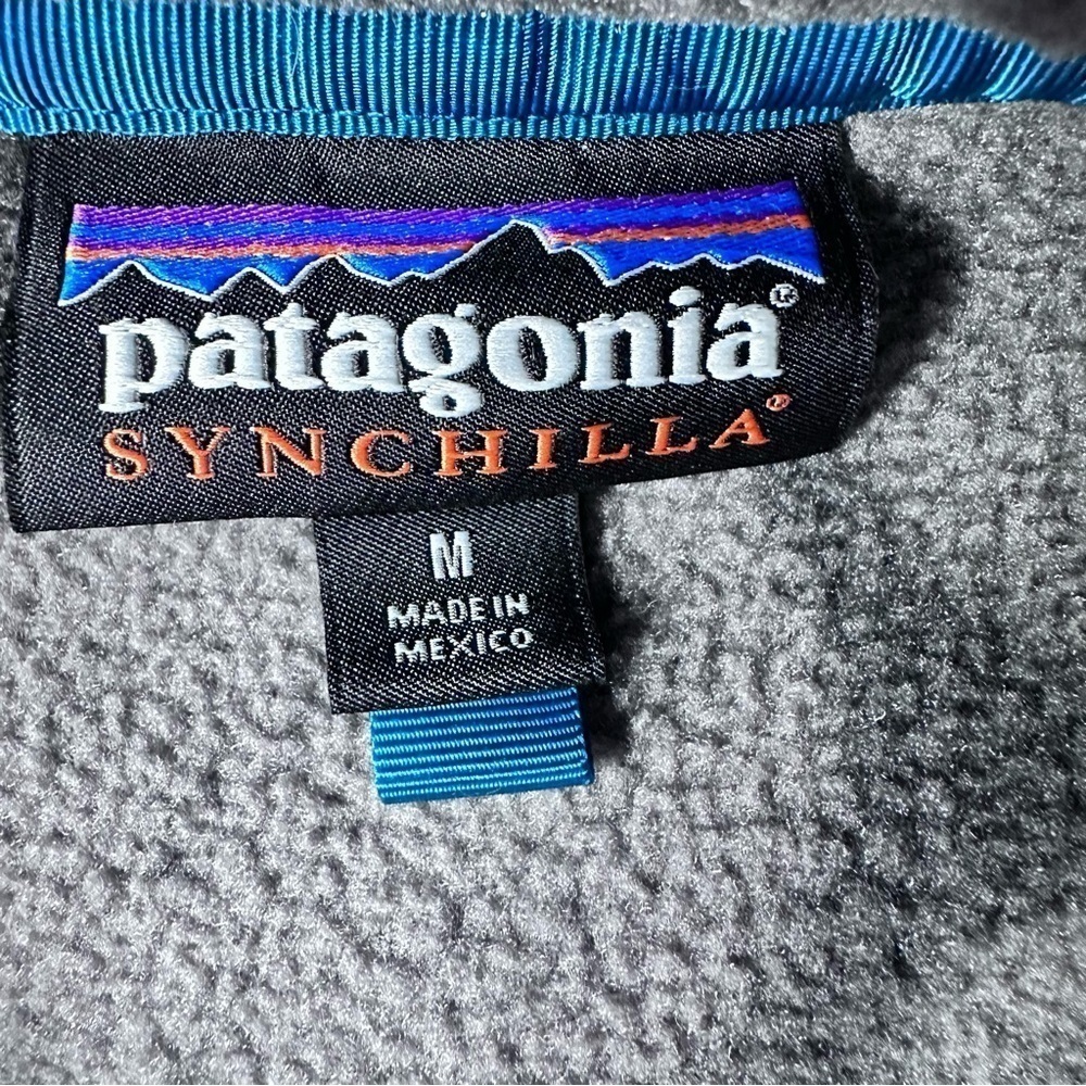 Patagonia Synchilla Snap-T 2015 Printed Tribal Aztec Shale Gray Size Men… - Picture 6 of 8